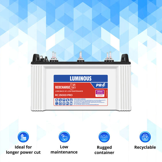 LUMINOUS BATTERY 120AH- RC15000PRO